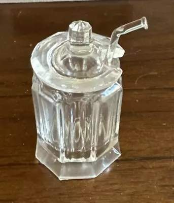 Clear Glass Master Salt With Lid And Spoon-2  High Not Including Lid • $9.95