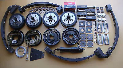 $1175 • Buy DIY Trailer Kit- 3.0Tonne ELECTRIC DRUM Brake Tandem Kit With STUB AXLES! 
