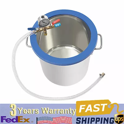 5 Gallon Vacuum Chamber Kit+Vacuum Gauge &Lid Degassing Chamber Stainless Steel  • $85.50