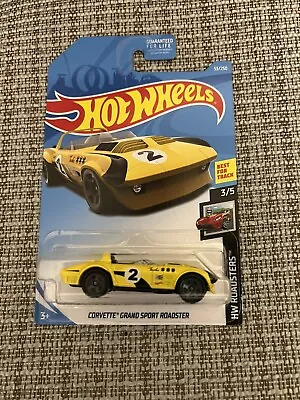 1 2019 Hot Wheels 2019 Yellow HW Roadsters Corvette Grand Sport Roadster • $1.87