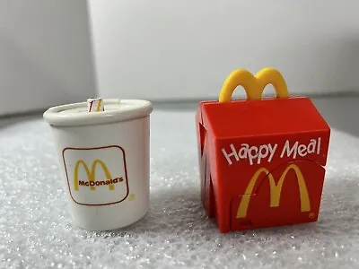 Vintage 1990’s McDonalds Happy Meal Toys Shake And Happy Meal Box Tranformers • $20