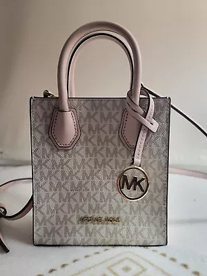 Michael Kors Mercer Extra-Small Logo And Leather Crossbody Bag - Powder Blush... • $45