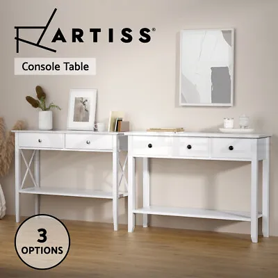 $83.96 • Buy Artiss Console Table Hallway Table With Storage Drawers White Entry Table