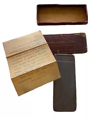 VTG Romo Carbo Razor Sharpening Stone Hone Barbershop Franz Swaty Austria Box • $9.99