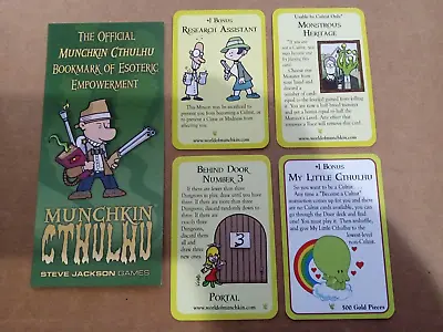 Rare Munchkin Cthulhu Promo Cards+Bookmark Lot Steve Jackson Games Out Of Print • $14.95