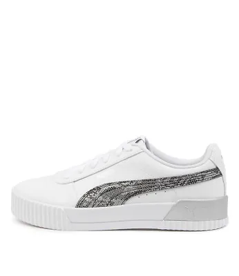 $80 • Buy New Puma Carina Untamed Wht Silv Womens Shoes Casual Sneakers Casual