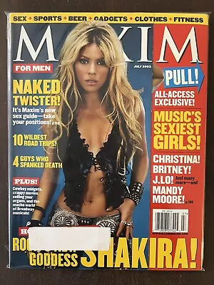 MAXIM Magazine #55 - July 2002 - Shakira/J. Lo/Britney/Christina/Naked Twister • $7.99