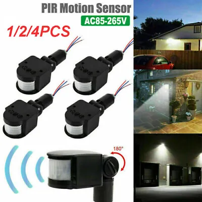 LED Security PIR Infrared Motion Sensor Detector Switch Wall Light Outdoor US • $7.99