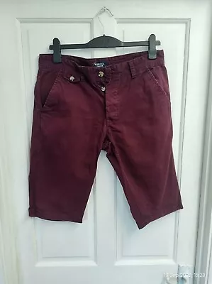 Kangol Men Burgundy Red Summer Shorts  • £12.99