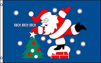 3x5 Merry Christmas Santa Claus Chimney SuperPoly Flag 3'x5' House Banner  • $8.88