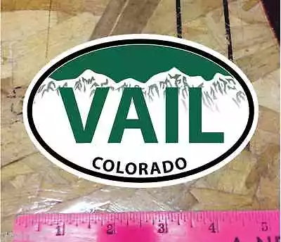 $3.99 • Buy Vail Colorado Green Mountain Oval Sticker State Ski Snowboard 