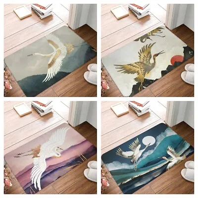 Japanese Style Flying Crane Home Door Mat Carpet Silk Mat Entrance Door Mat • £6.95