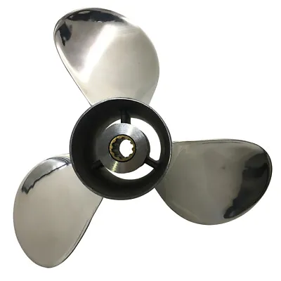 Propeller 9.9x13 For Mercury/Tohatsu 25HP-30HP Stainless Steel 10 Tooth  • $159