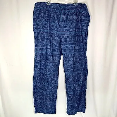 Goodfellow & Co Mens Pajama Pants Size XXL Blue Black Elastic Waist Pockets • $14.77
