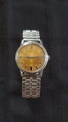 $120 • Buy 1970s Vintage Gents Verity 17 Jewel Incabloc Stainless Steel Watch - Working
