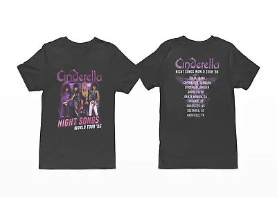 Cinderella Rock Band 1986 Concert Tour 2 Sided Vintage Graphic T-Shirt 101585 • $9.91