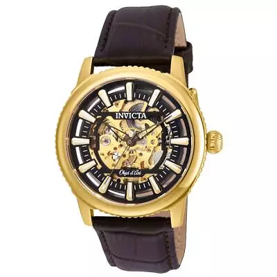 £78.70 • Buy Invicta Men's Watch Objet D Art Automatic Brown Leather Strap 22611