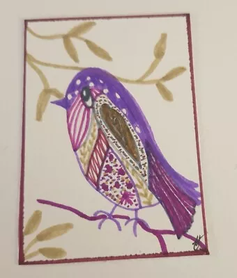 Aceo Quirky Ink Bird By Yvette New Work Original  • £3.50