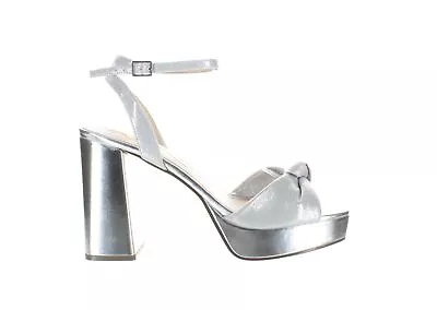 Nina Womens Seline Silver Ankle Strap Heels Size 8.5 (7487558) • $10.99