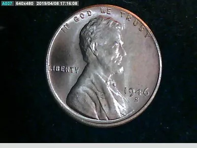 1946 S Lincoln  Wheat  - BU  Penny W/ Spots • $3.88