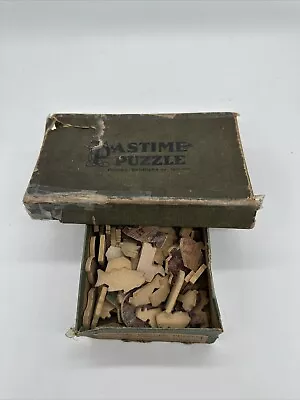 Vintage Parker Brothers INC. Pastime Picture 100+ Wooden Jigsaw Puzzle W/ Box • $49.99