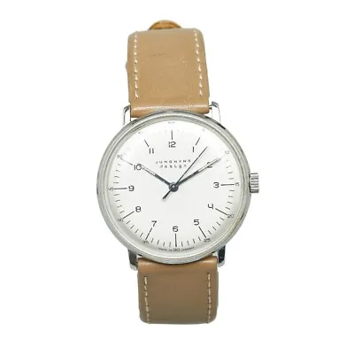 Junghans Max Bill 27 3701 902 Watch Manual Winding White Dial Stainless Steel • $590