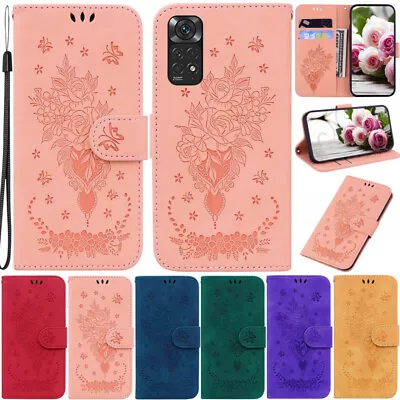 Butterfly Wallet Flip Case Cover For Xiaomi Redmi 12 A2 12C Note 12S Note 12 Pro • $11.12