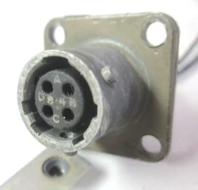 Bendix 4 Pin 1970 Jack Box Mount Waterproof Military Socket Receptacle 1 Vintage • $6.90