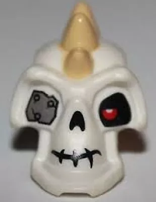 LEGO Minifig Head Modified Skeleton Skull Tan Spikes Metal Eyepatch NINJAGO NEW • $6.95