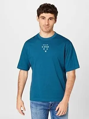 G-STAR RAW Mens Stencil Centre Gr Boxy T-Shirt Large Blue • $9.24