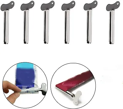 Metal Tube Toothpaste Squeezer Key Roller Dispenser Wringer Bathroom Supplies • £4.48