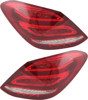 For 2015-2017 Mercedes Benz C Class Tail Light LED Set Driver And Passenger Side • $445