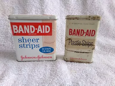 2Vintage  Band-Aid  Brand  Metal Tin Boxs  Johnson & Johnson • $13.85