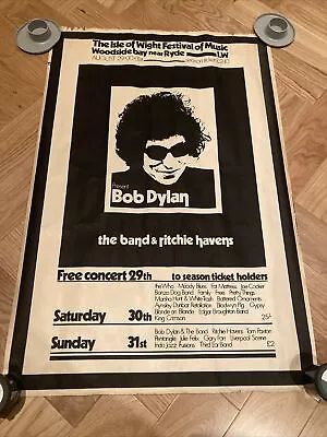 £90 • Buy Original 1969 Bob Dylan Isle Of Wight Festival Poster
