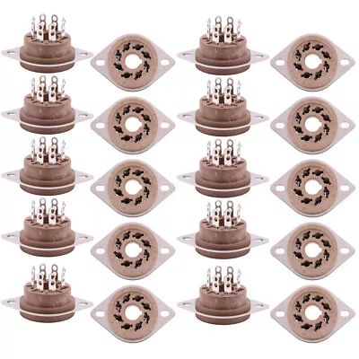 20Pcs 8Pin Octal Vacuum Tube Socket For EL34 6V6 KT88 6550 GZ34 Chassis Mount • $35.89