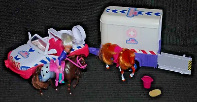 £22.99 • Buy I Love Heart Ponies Toy Bundle Inc Car & Trailer, 2 Horses, Figure & Accessories
