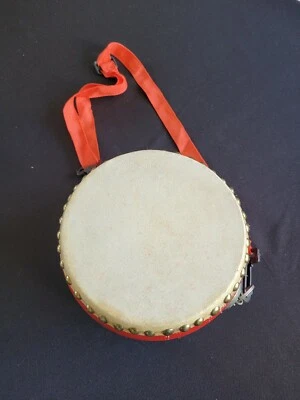 $12 • Buy Red Chinese Drum Appears To Be Vintage Musical Instrument Children