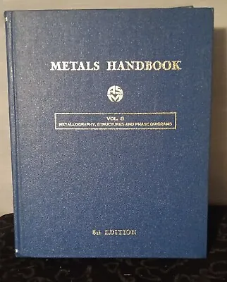ASM Metals Handbook Vol 5 Forging And Casting 8th Ed HC 1970 Metallurgy • $39.95