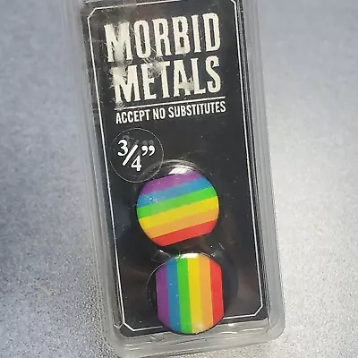 Morbid Metals Acrylic Rainbow Ear Plugs Gauges 3/4  • $13.53