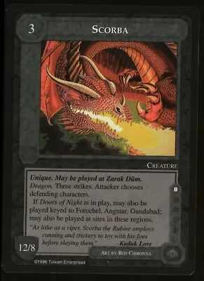 Scorba The Dragons Middle Earth CCG MECCG NM Tracked! • $3.49