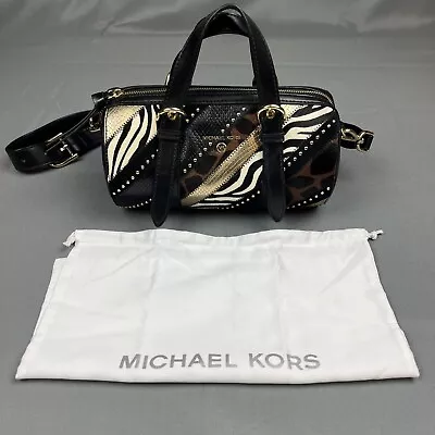 Michael Kors Stanton East West Leather Barrel Messenger Bag Crossbody EUC • $79.99