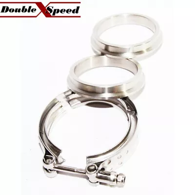 Stainless Steel 3  I.D. V-band Flanges&Clamp Kit Turbo Header Exhaust • $34.26