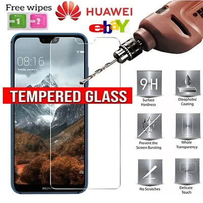 £2.99 • Buy Tempered Glass Screen Protector For Huawei P20 P20 Pro P30 P40 P-Smart 2020