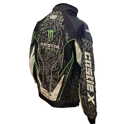 Castle X Monster Energy Tucker Hibbert 68 Snowmobile Moto Racing Jacket Mens XXL • $98