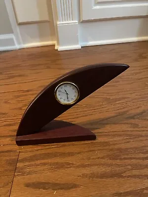 Handmade MCM  Style Desk Clock Wood Signed Glen Cody ‘01 ~10.5 X6x2.5” • $16