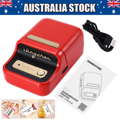 $18.39 • Buy NIIMBOT B21 203dpi Portable Wireless Thermal Label Printer Kit Sticker Maker AU