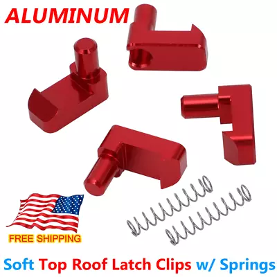 Aluminum Soft Top Roof Latch Clips W/ Springs For Geo Tracker / Suzuki Sidekick • $16.99