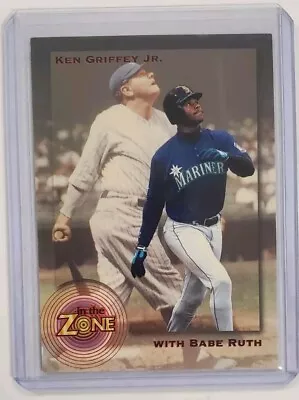 1995 Megacards Babe Ruth/Ken Griffey Jr. In The Zone 1 Promotional Card • $2