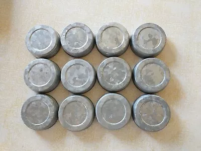 NEW Galvanized Vintage Reproduction Mason Jar Lids Set Of 12 Regular Size • $14.95