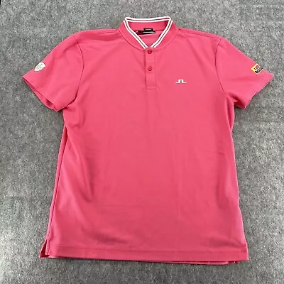 J. Lindeberg Mens Pink Custom Logo Tyson Polo Shirt Size XL • $22.99